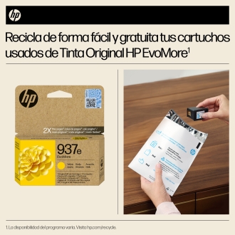 Cartucho original HP 937e amarillo