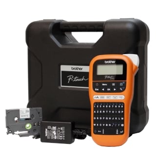 Rotuladora Brother PTE110VP lcd - 2 lineas - teclado qwerty - teclado numerico