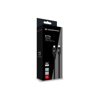Cable USB tipo C macho/macho Conceptronic Usb 4.0 Gen 3 240w 48v 5A 40gbps E-mark 2m