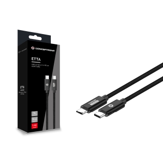 Cable USB tipo C macho/macho Conceptronic Usb 3.2 Gen 2 100w 20v 5A 10gbps E-mark 1.2m