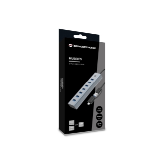 Hub Usb 3.0 Conceptronic 7xUSB-A conexión USB-C / A