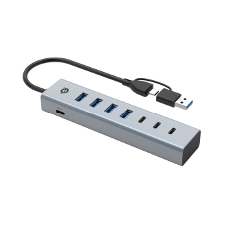 Hub Usb 3.0 Conceptronic 4xUSB-A / 3xUSB-C conexión USB-C / A con alimentación