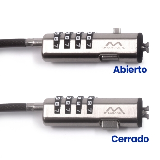 Cable seguridad Ewent Nano con combinación