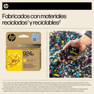 Cartucho original HP 924e amarillo