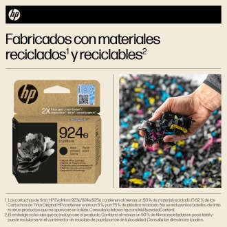 Cartucho original HP 924e negro