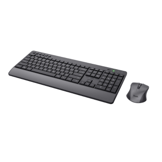 Teclado y ratón Inalámbrico Trezo teclas silenciosas, negro