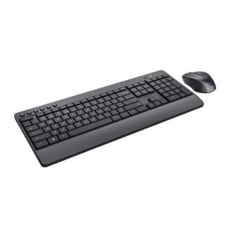 Teclado y ratón Inalámbrico Trezo teclas silenciosas, negro