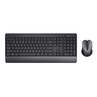 Teclado y ratón Inalámbrico Trezo teclas silenciosas, negro