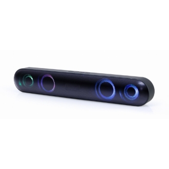 Barra de sonido Gembird Bluetooth con efecto de luz LED Negra