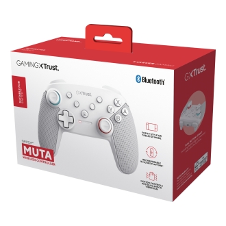 Gamepad Trust Gxt1246 Muta Para Nintendo Switch Con Controles De Mov. y respuesta de vibración blanco
