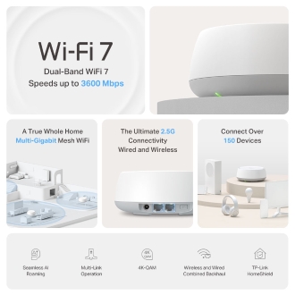 Punto De Acceso Interior Mesh Wifi 7 Tp-link DECO BE25 2-PACK