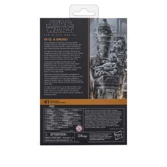 Figura hasbro star wars: the mandalorian the black series ig - 12 & grogu