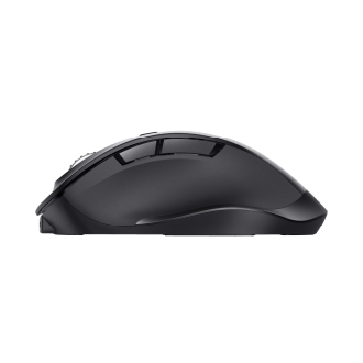 Ratón inalámbrico Trust Fyda Wireless recargable con forma curva negro