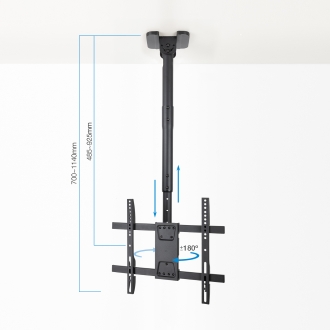 Soporte Techo TooQ LPCE1175TSLI-B pantallas 32-75" 485-925mm Negro