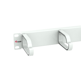 Panel Organizador De Cables 1u Para Armario Rack 10" Color Gris Claro (ral 7035)