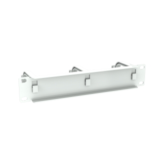 Panel Organizador De Cables 1u Para Armario Rack 10" Color Gris Claro (ral 7035)