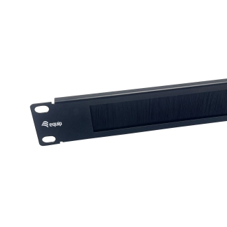 Panel Pasacables Con Cepillo Armario Rack 10" Color Negro