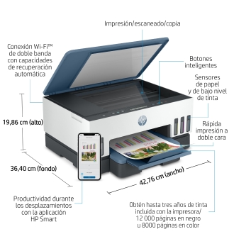 Multifunción inyección HP inkjet smart tank 7005 wifi duplex