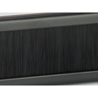 Panel pasacables con cepillo Equip 1U Con Barra De Soporte Rack19" negro