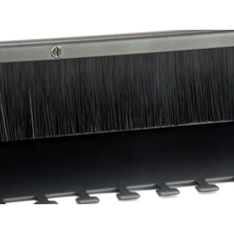 Panel pasacables con cepillo Equip 1U Con Barra De Soporte Rack19" negro