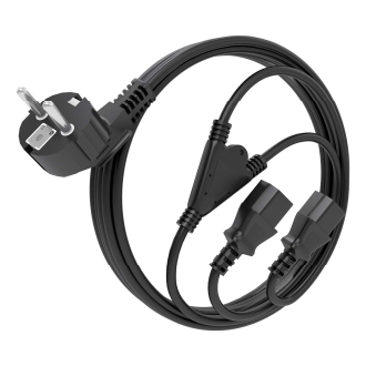 Cable de Alimentación Doble CPU AISENS CEE7/M-2xC13/H 3m