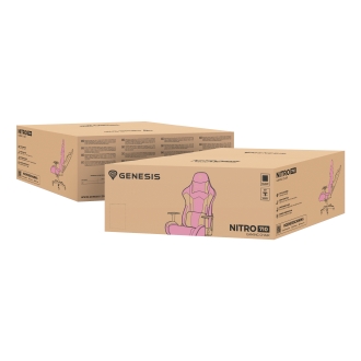 Silla gaming Genesis Nitro 710 gaslift 4 150kg rosa-blanco