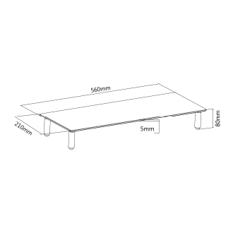Soporte elevador monitor Equip 650882 Cristal Templado Hasta 20kg