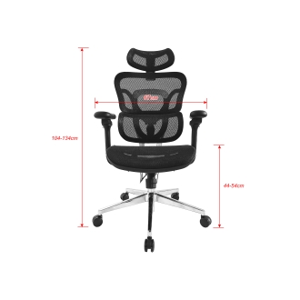 Silla De Oficina Ergonomica Equip 651051 Premium Color Negro Tapiceria Malla 5 Posiciones