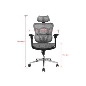 Silla De Oficina Ergonomica Equip 651050 Premium tapiceria Malla 5 Posiciones gris