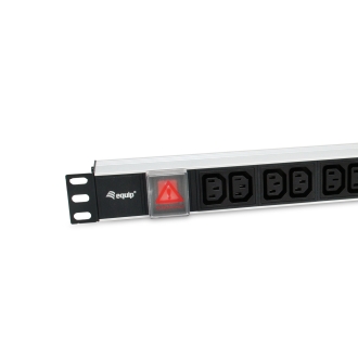 Regleta Alimentación Rack 19" 1u 12 Tomas Iec C13 Con Interruptor Cable 1.8m