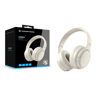 Auriculares bluetooth Conceptronic Parris03c Carga Usb-c Bateria 30h Entrada 1xjack 3.5mm blanco