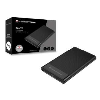 Caja externa Conceptronic DANTE06B 2.5" USB tipo C 3.1 negro
