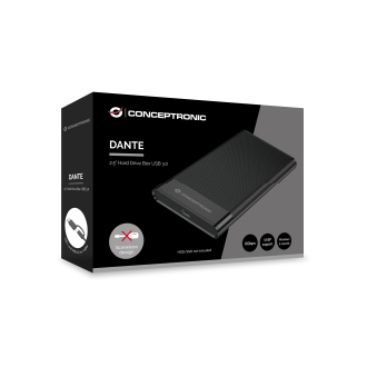 Caja externa Conceptronic DANTE06B 2.5" USB tipo C 3.1 negro