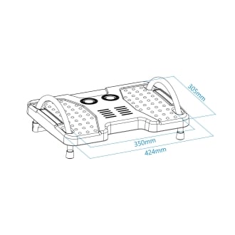 Reposapiés Tooq confort ajustable gris