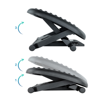 Reposapiés Tooq ajustable confort negro