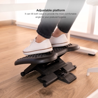 Reposapiés Tooq ajustable confort negro