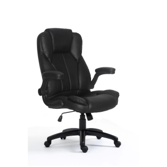 Silla De Oficina Ergonomica Equip negro recubrimiento Pu de alta calidad