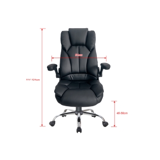 Silla De Oficina Ergonomica Equip negro recubrimiento Pu de alta calidad