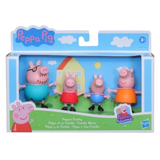 Set de 4 figuras peppa pig y su familia