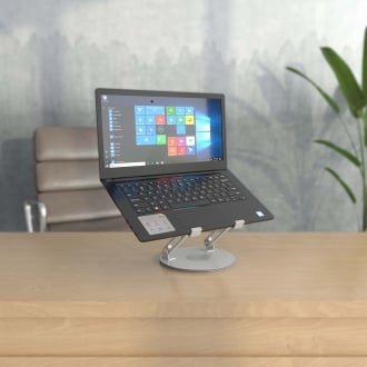 Soporte de sobremesa AISENS ajustable giratorio para portátil/tablet 7"-13" plata