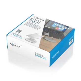 Soporte de sobremesa AISENS ajustable giratorio para portátil/tablet 7"-13" plata