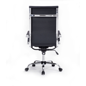 Silla De Oficina Equip Respaldo Alto recubrimiento Pu de alta calidad ergonomica negro