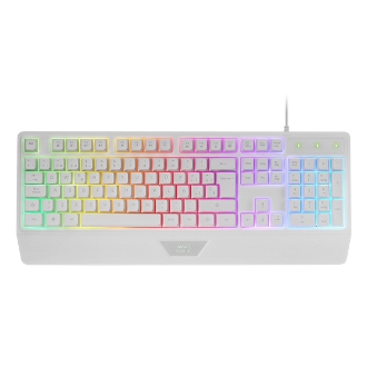 Pack teclado, auriculares, ratón y Alfombrilla Mars Gaming Mcp124prowes H-mech Rgb 3200dpi blanco