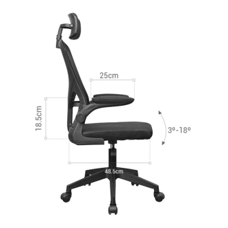 Silla Ergonomica Mars Gaming Mgcergopluswbl transpirable reposacabezas reposabrazos ajustable azul