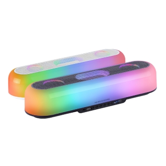 Barra de Sonido Bluetooth Mars Gaming Msborb Negro 20w RGB Fm Bat. 6h
