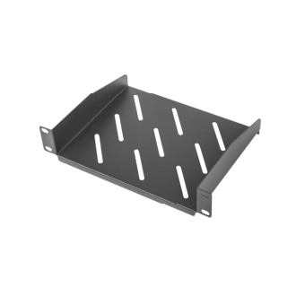 Bandeja fija Lanberg 1U 254 x 180 mm carga maxima 20kg rack de 10" negro