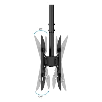 Soporte de techo TooQ LPCE2286TSLI-B para 2 pantallas de 43" a 86" negro