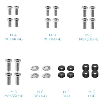 Soporte de techo TooQ LPCE2286TSLI-B para 2 pantallas de 43" a 86" negro