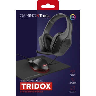 Pack Trust Gaming GXT 790 Tridox auriculares Zirox+ raton Felox + Alfombrilla