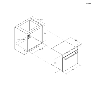 Horno Candy CA6NP5B3EHTX 78L multifunción GT inox